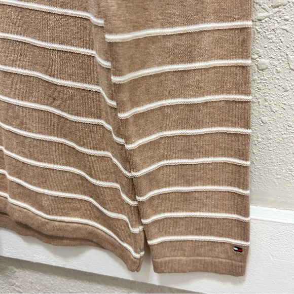 Tommy Hilfiger Light Brown V-Neck Long Sleeve Striped Top NWT Small - Picture 3 of 5